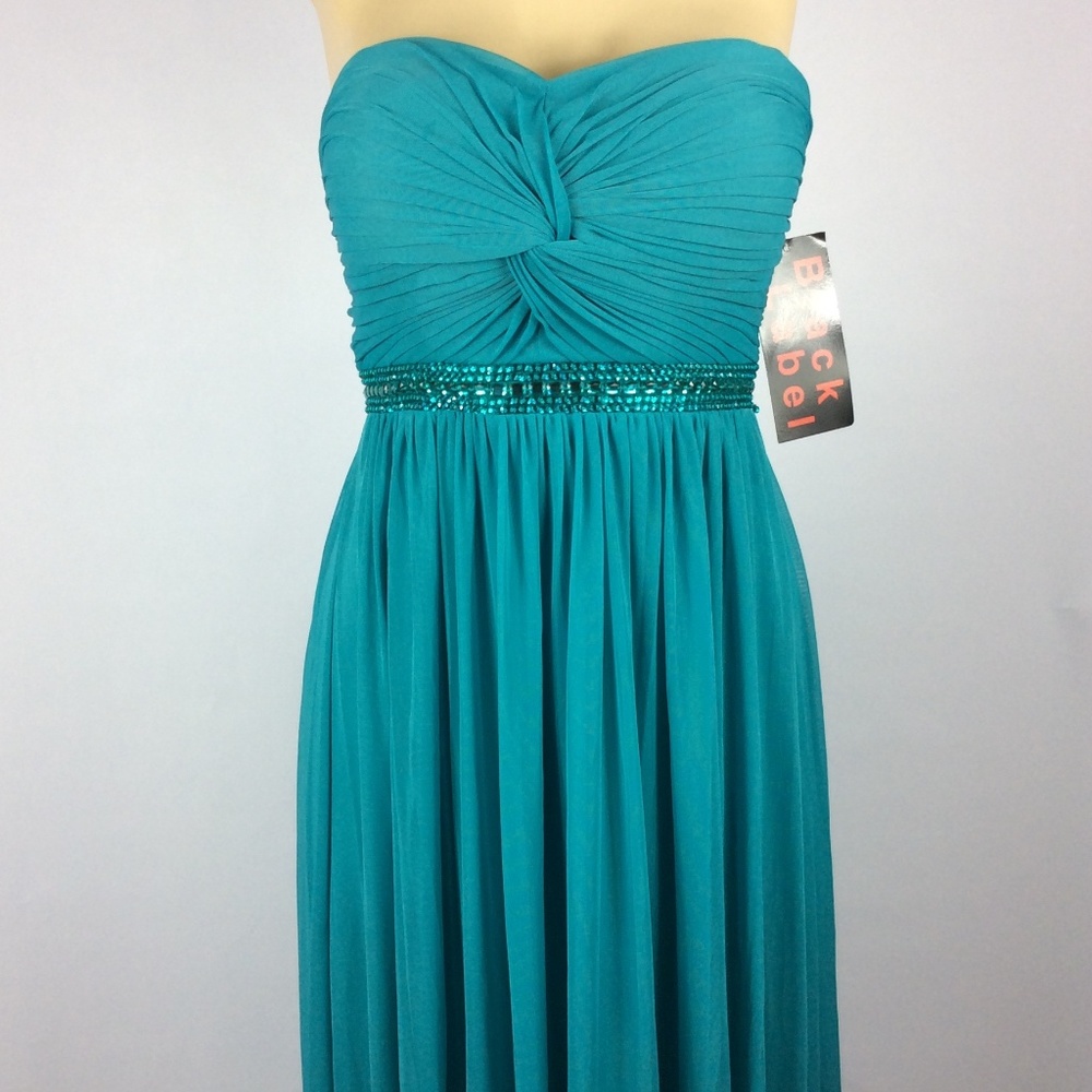 Black Label Teal Tube Top Gown